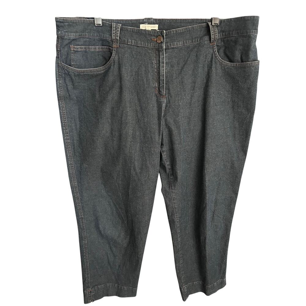 Eileen Fisher Women's sz XL Dark Wash Denim Crop Pants